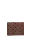 Etro Rhinestone Paisley Bi-fold Wallet In 褐色