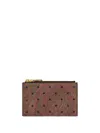 Etro Rhinestone Paisley Cardholder In Brown