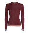 Etro Rib-knit T-shirt In Red