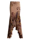 Etro Ribbe Floral-print Midi Skirt In Multi