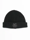 Etro Ribbed Beanie Hat In Black