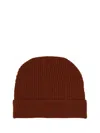 Etro Beanie Hat With Logo In Brown