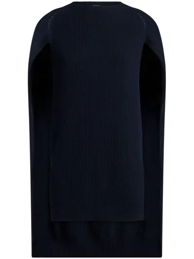 Etro Jacquard Cape In Black