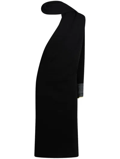 Etro Ribbed-knit Midi Dress In Schwarz