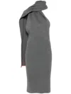 Etro Wool And Cashmere-blend Minidress In Grey