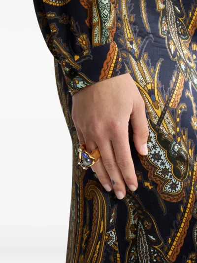 Etro Ring With Appliqués In Gold