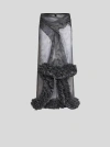 Etro Printed Ruched Midi Skirt In Grau
