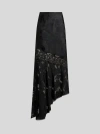Etro , Fil Coupé Chiffon Skirt, Woman, Black, Size 46 In Schwarz