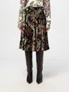 Etro Printed Velvet Skirt In Multi