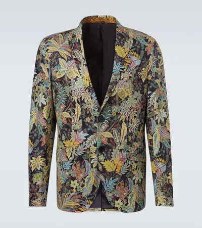 Etro Roma Printed Wool-blend Blazer In Multi