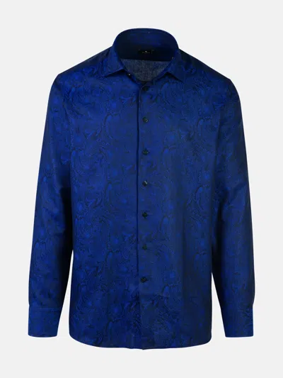Etro 'roma' Blue Cotton Shirt