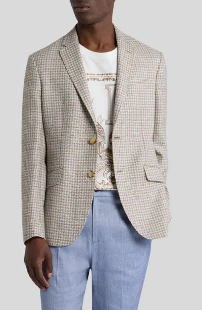 Etro Roma Check Wool & Silk Blend Sport Coat In Neutral
