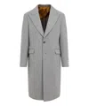Etro Wool And Cashmere Long Coat In Grey