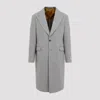 Etro Wool And Cashmere Long Coat In Grey