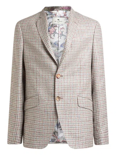 Etro Roma Fit Checked Jacket In Multi