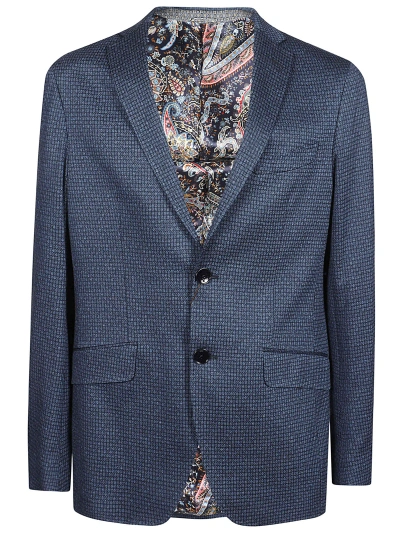 Etro Roma Jacket In Blu Navy