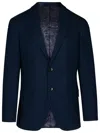 Etro Notched-lapel Single-breasted Blazer In Navy