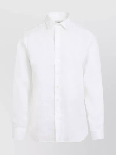 Etro Straight Shirt Long Sleeves Button Down Collar In White