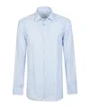 Etro Roma Long Sleeve Logo Shirt In Blue