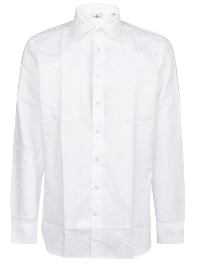 Etro Roma Long Sleeve Shirt In Bianco