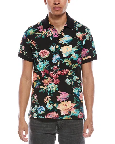 Etro Man Polo Shirt Black Size L Cotton In Multi