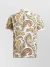Etro Roma Polo Shirt Paisley Print In Multi