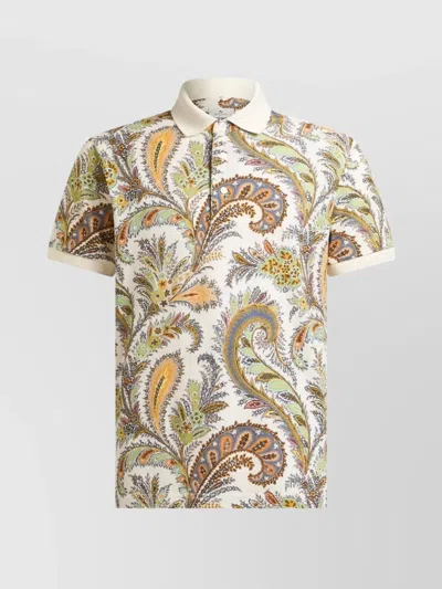 ETRO ROMA POLO SHIRT PAISLEY PRINT