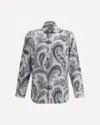Etro Floral Paisley Button-up Shirt In Gray