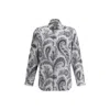 Etro Floral Paisley Button-up Shirt In Gray