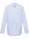 Etro Men's Striped Cotton Shirt In Blue