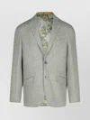Etro 'roma' Grey Wool Blend Blazer