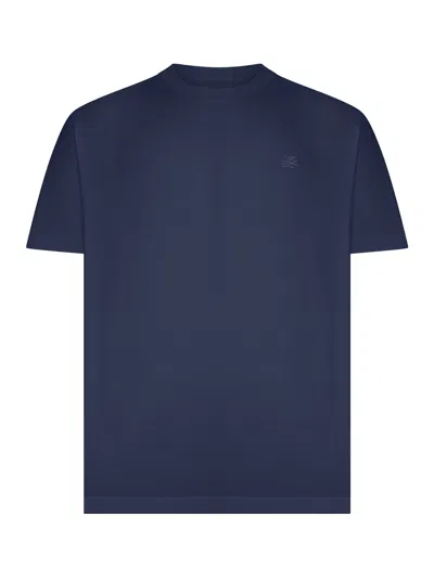ETRO ROME COTTON T-SHIRT WITH EMBROIDERED LOGO