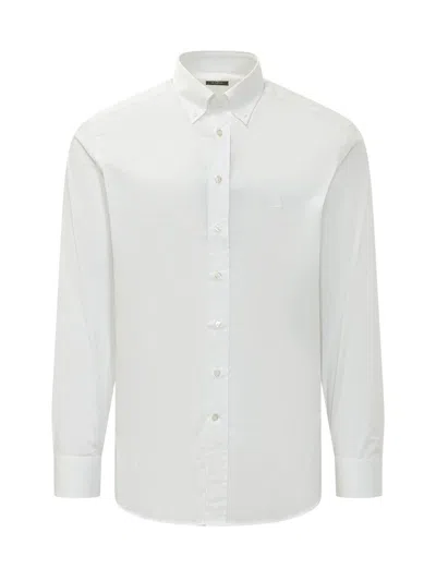 Etro Rome Logo Button-down Shirt In White