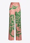 Etro Wide Printed Trousers In Silk Blend