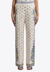 Etro Amebas Print Natural Pants For Women