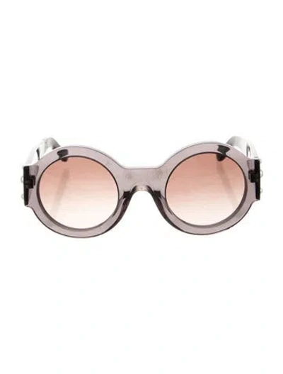 Pre-owned Etro Round Gradient Sunglasses In Brown