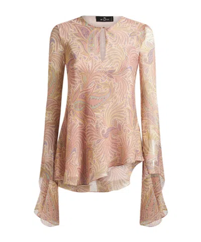 ETRO ETRO PAISLEY PRINT ASYMMETRIC TOP