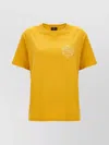 Etro Round Neck Short Sleeves Logo T-shirt In Yellow