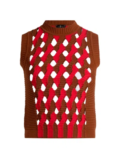 Etro Round-neck Vest In Red