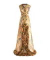 Etro , Printed Silk Bustier Dress With Ruching, Woman, Navy Blue, Size 44 In Multicolor