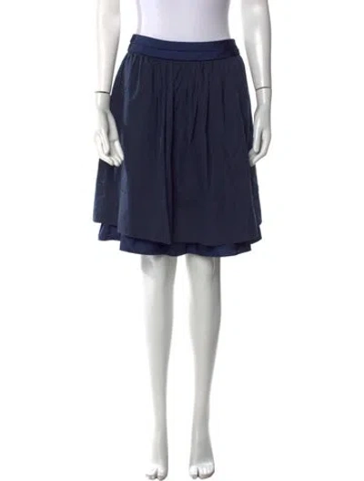 Pre-owned Etro Ruffle Embellishment Knee-length Skirt In Blue