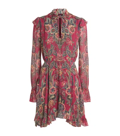 ETRO RUFFLE FLORAL MINI DRESS