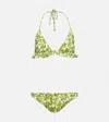 Etro Ruffle-trimmed Printed Bikini In Multicoloured