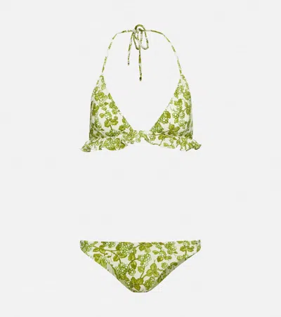 Etro Ruffle-trimmed Printed Bikini In Multicoloured