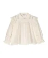 Etro Ruffled Band-collar Blouse In Neutral