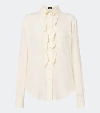Etro Ruffled Blouse In Neutral