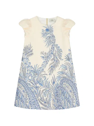 Etro Kids' Ruffled Floral Dress In Multi