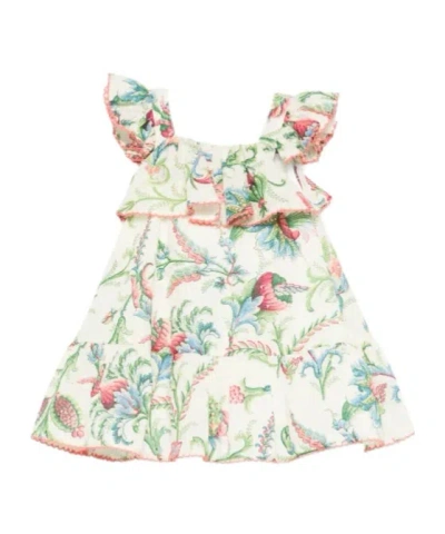 Etro Ruffled Floral Dress In Multi