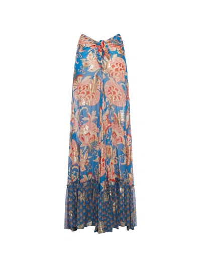 Etro Ruffled Floral-print Maxi Skirt In Brown