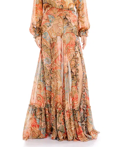 Etro Ruffled Long Skirt In Multi